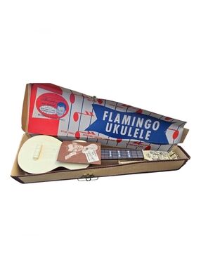 Vintage Emenee "Flamingo" Arthur Godfrey Ukulele with Original Box and Songbook
